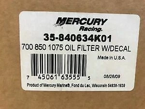 Mercury Marine Mercruiser Racing High Performance Oil Filter OEM PN 35-840634K01 - Image 2 of 4