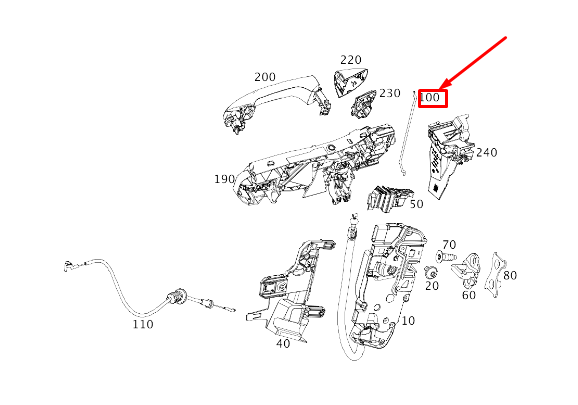 Neu MERCEDES-BENZ CLA C118 Türverbindungsstange vorne links A1187223900 Original