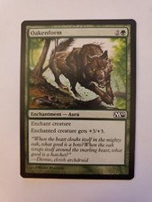 MTG Magic The Gathering Card Oakenform Enchantment Aura Green M10 2010
