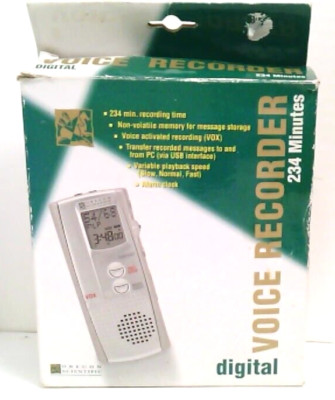 Oregon Scientific~Digital Voice Recorder~ VR-399~Handheld~Silver~NEW in Box