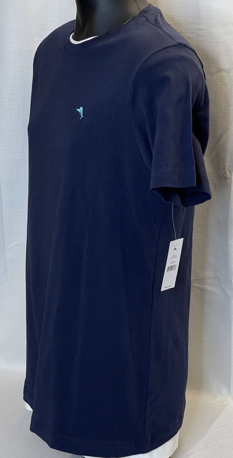 Tommy Bahama Medium Swordfish Logo Men Blue Cotton S/S Crew Neck Tee Shirt NWT