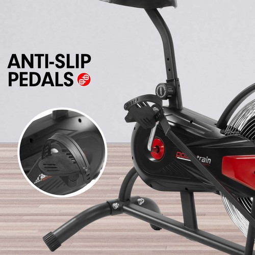 NNEDPE Powertrain Air Resistance Fan Exercise Bike for Cardio - Red - Picture 5 of 8