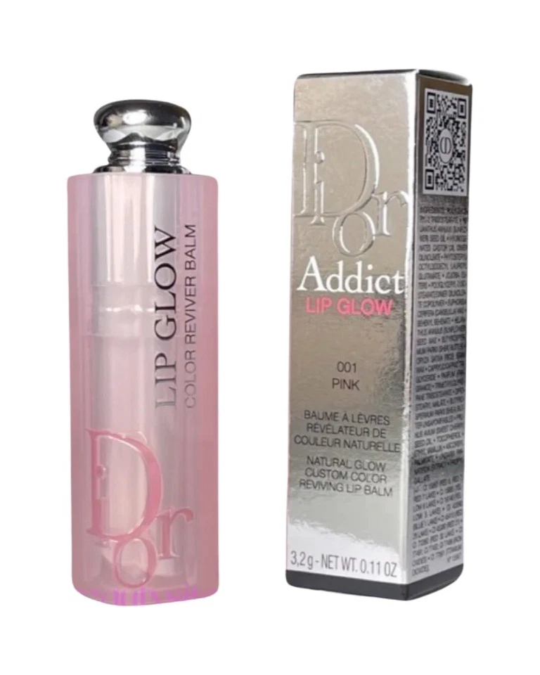 Christian Dior Addict Lip balm Glow #001 PINK-0.12oz NEW +1 FREE VIAL of perfume - Image 2 of 4