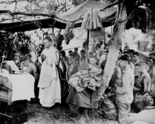 Navy chaplin holds mass World War 2 WWII 8 x 12 Photo Picture