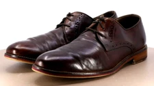 Johnston & Murphy Men's Plain Toe Dress Shoes Size 9.5 Leather Brown