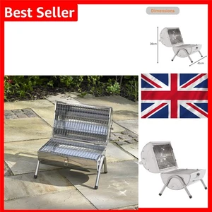 Stainless Steel BBQ Grill with Table Top Portable Charcoal Grill for Garden UK