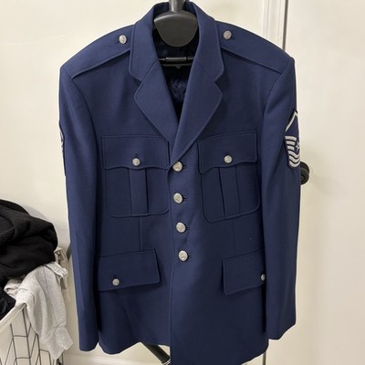 USAF Enlisted Service Dress Blues Set Master Sergeant E-7 Davis Clothing Large