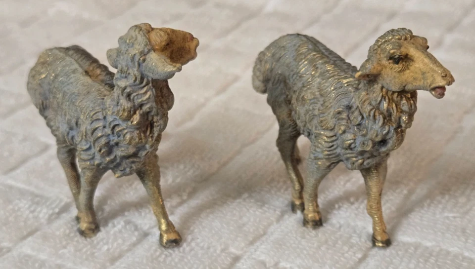 Fontanini Italia Oveja Belén Cordero Navidad Estatuillas DOS Repuestos De Colección 1983 Foto 3 de 4