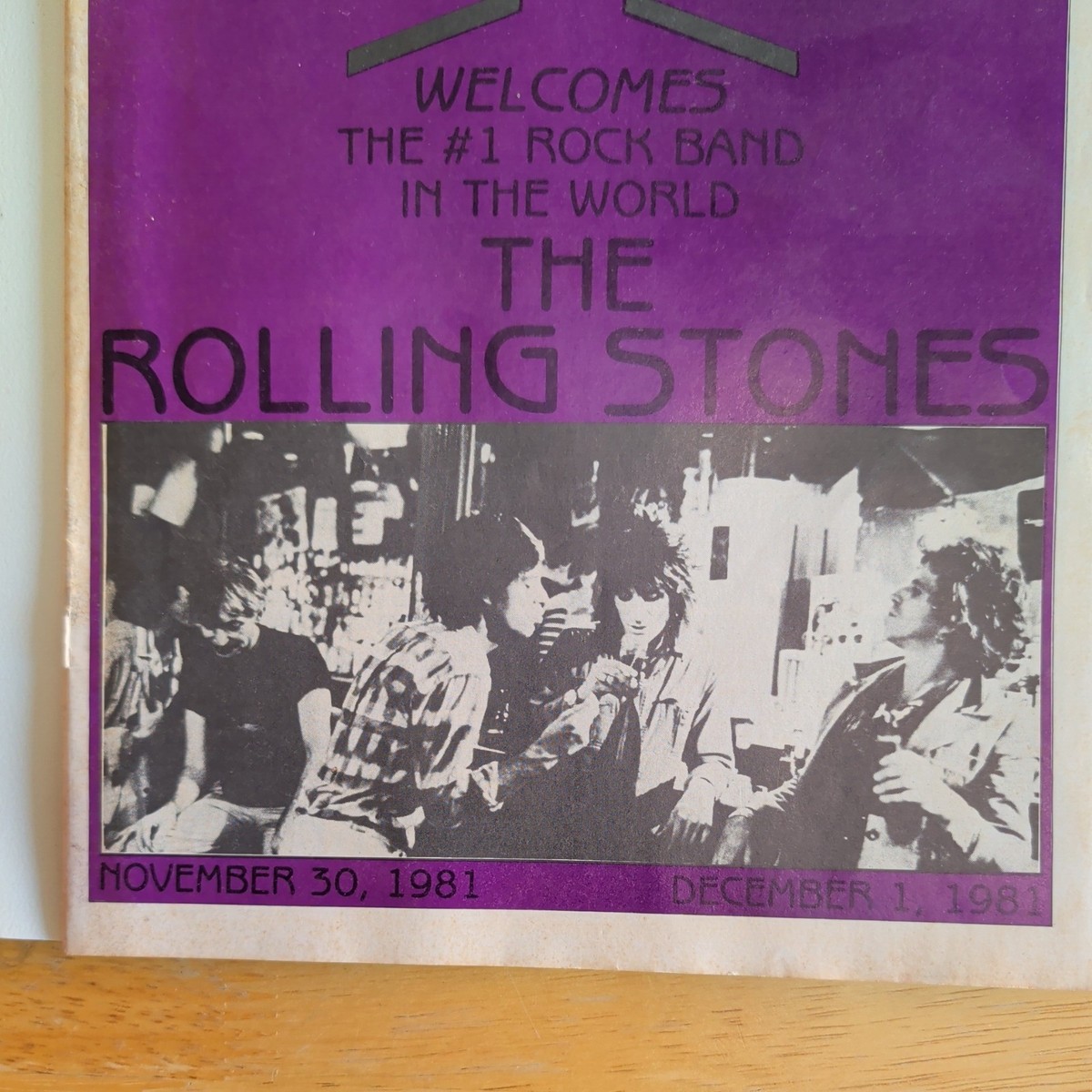 Rolling Stones 1981 Nov 30 & Dec 1 Pontiac Silverdome Original