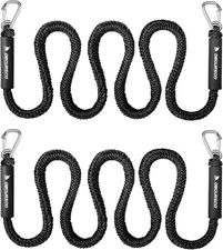 Obcursco Bungee Dock Line, Jet Ski Line with Double 316 6-9ft, Black 