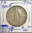 1917-S Type 2 25c Standing Liberty, AU Details