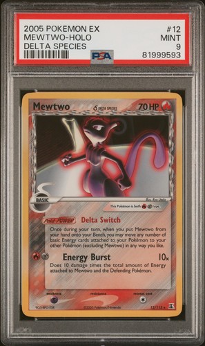 Mewtwo graded PSA 9 for sale on eBay