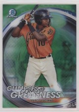 2020 Bowman Draft Glimpses of Greatness Green Refractor 15/99 Marco Luciano b9e