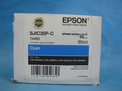 Epson CYAN Ink Cartridges SJIC35P-C T44B2 Ultra Chrome DL 80ml 2028
