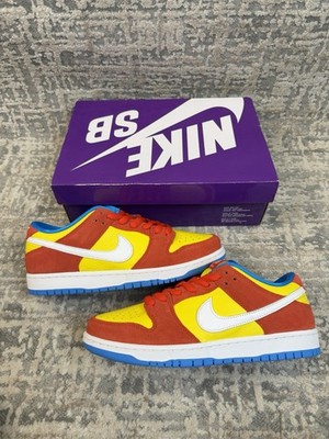 Größe 8,5 - Nike SB Dunk Bart Simpson rot gelb blau BQ6817-602