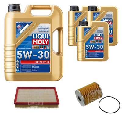FEBI BILSTEIN Inspektionspaket 8L Liqui Moly 5W30 Longlife3 für VW Corrado 53I