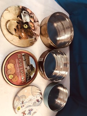 Cookie Tin Collection 3 Empty Boxes