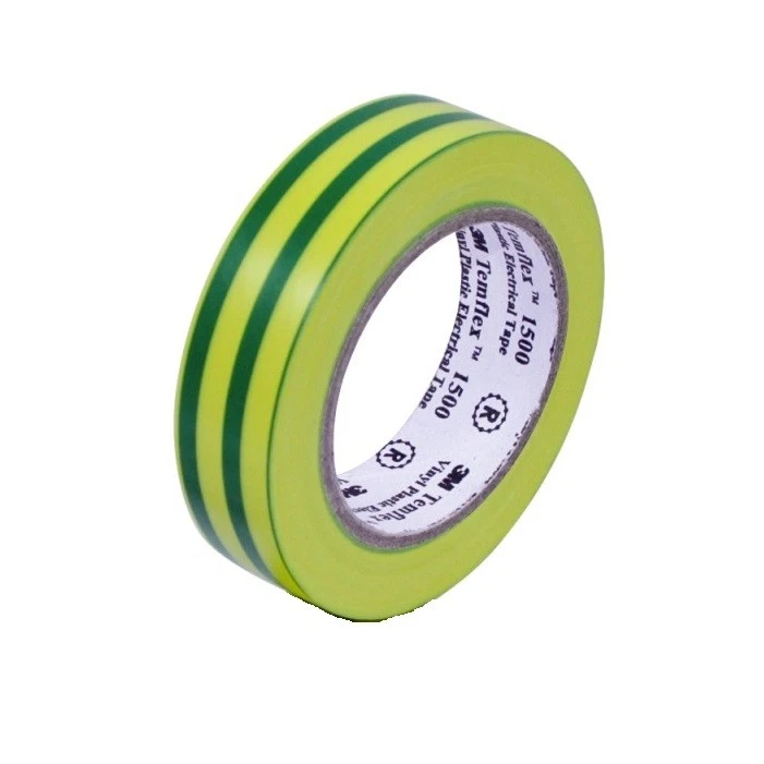 3M Isolierband VDE Grün - Gelb 15 mm x 10 m Elektriker Tape Band Elektro - Bild 1 von 1