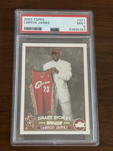 LeBron James 2003 Topps #221 Cleveland Cavaliers RC Rookie PSA 9 MINT