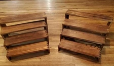 2 Set Wooden Riser Display Stands 4 Tier Stackable Cupcake Stand