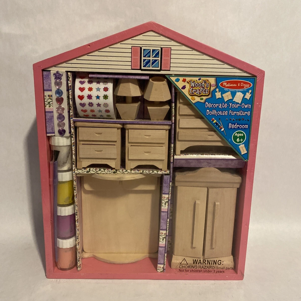 Melissa and doug sale wooden dollhouse furniture