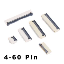 FPC/FFC Flat Cable Connector 0.5mm Pitch 4-60 Pin Upper/Bottom/Clamshell Contact