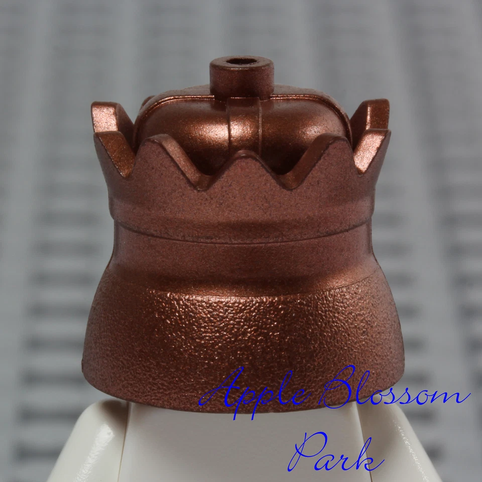 NUEVO Lego Minifigura CORONA DE COBRE METÁLICO - Bronce Troll King Castillo Head Gear 7097 Foto 3 de 4