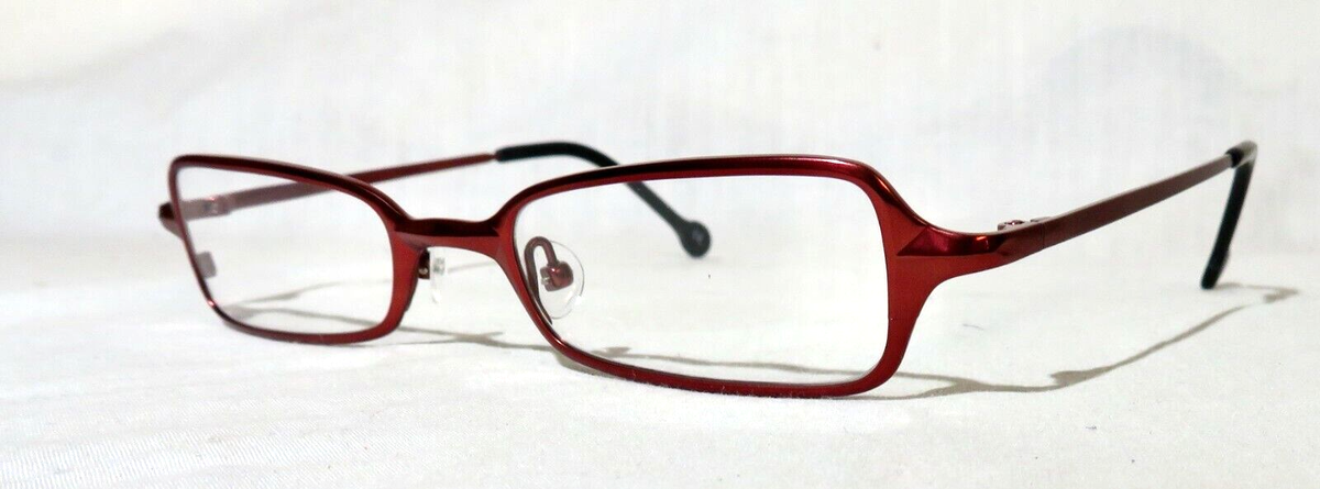 New NOS 2001 LA Eyeworks TITANIUM Eyeglasses 47-17-130 WHIP Red