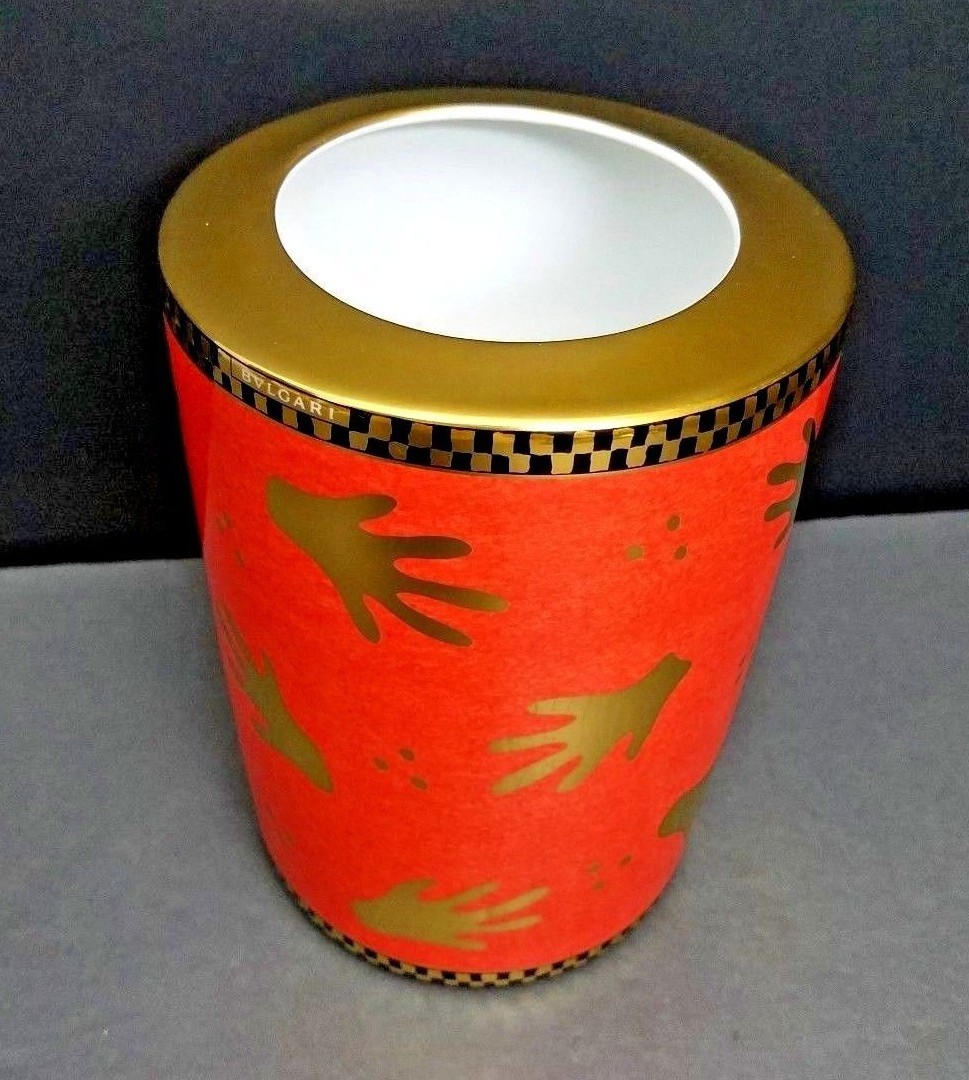 Vintage Bulgari Rosenthal Porcelain Vase Mani al Vento Bvlgari