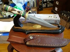 12" CHIPAWAY CLASSICS SERIES "THUNDER BIRD" 440HC BLADE CARVED HANDLE ARTWORK