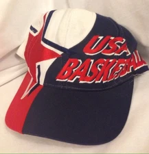 Vintage 1990's USA Basketball Graphic Snapback Hat Cap By Logo Athletic