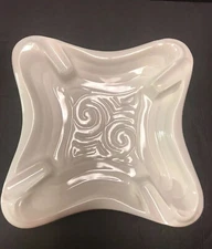 Mid Century Modern Ashtray White 3450 USA 7”