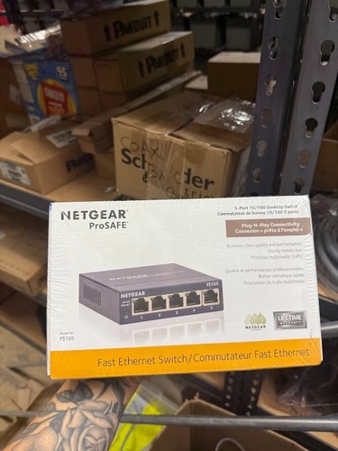 Netgear FS105 ProSafe 5-Port 10/100 Desktop Fast Ethernet Switch | New Sealed