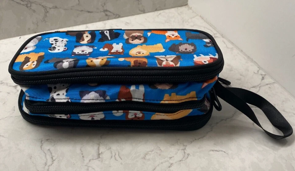 Estuche de lápices azul Fustylead lindo para perros organizador de papelería con cremallera estudiantes escolares Foto 2 de 4