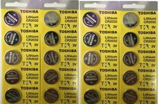20 x New Original Toshiba CR2032 CR 2032 3V LITHIUM BATTERY BR2032 DL2032-EX2030