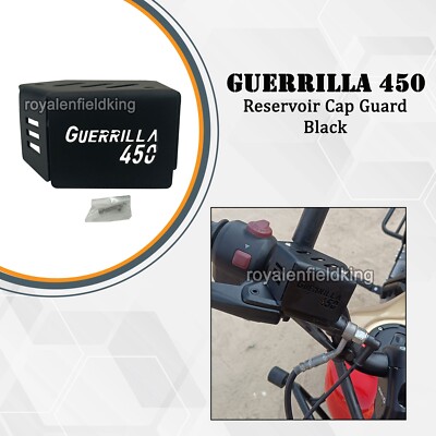 Fit für Royal Enfield '' Guerilla 450 Edelstahl Reservoir Kappe Schutz, Schwarz