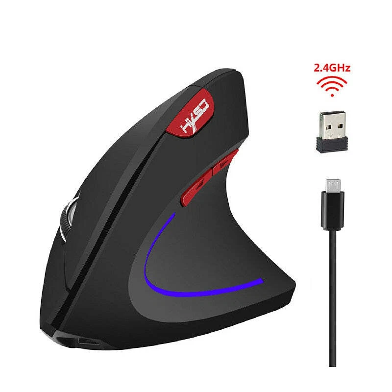 Ergonomic Vertical Mouse 2400 DPI Optical Wireless 2.4GHz 4-Key Adjustable - Image 3 of 4