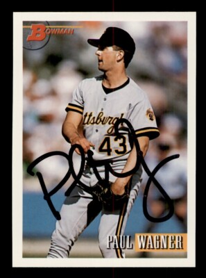 SIGNED 1993 BOWMAN #458 PAUL WAGNER AUTOGRAPH PITTSBURGH PIRATES