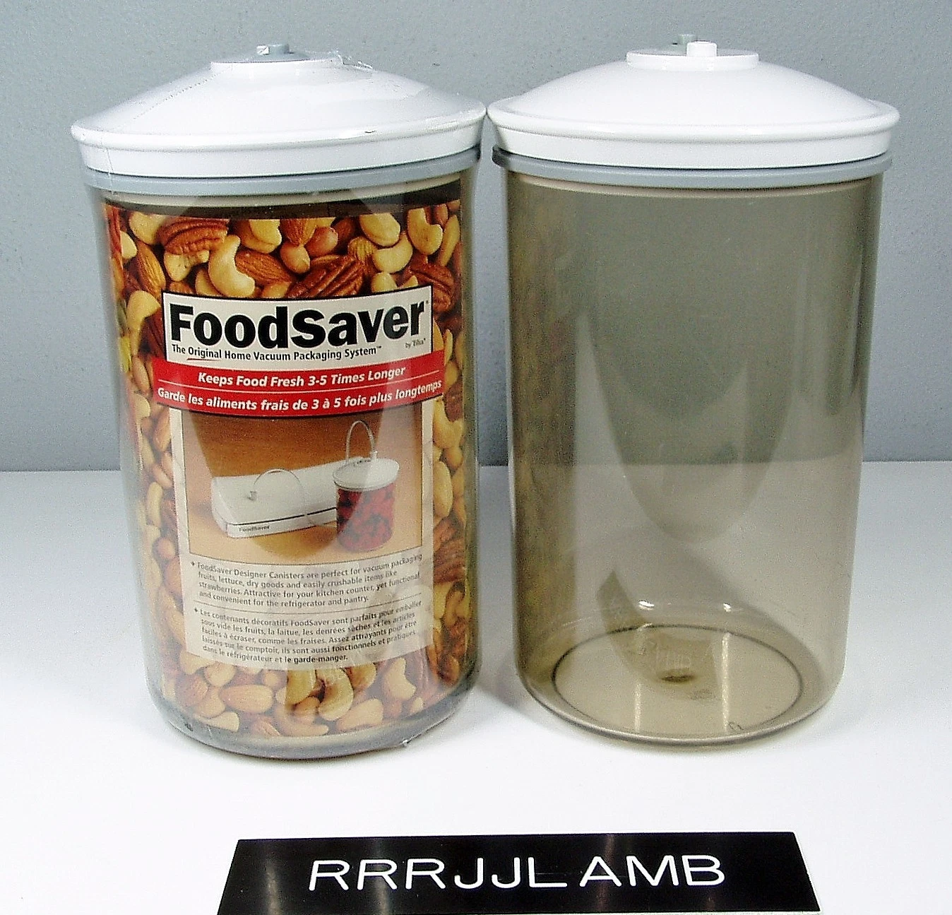 TWO (2) Foodsaver 3.25 Qt 3 1/4 Quart CANSITERS One New One Used Both w/ Lids
