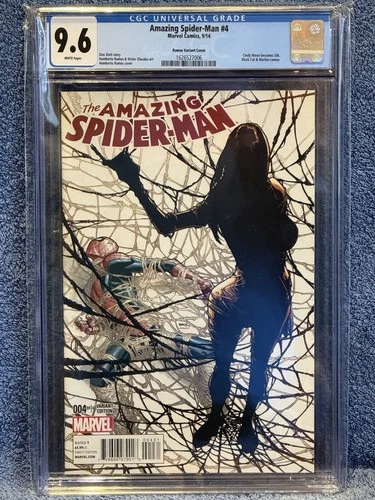 🔥CGC 9.6 WP AMAZING SPIDER-MAN #4 - 1st SILK  App & Cover - Ramos 1:10 ratio🔥