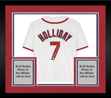 Framed Matt Holliday Cardinals Signed White Nike Replica Jersey w/WS Champs Insc