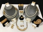 Vtg Estate Jewelry Lot 🎀 Goldtone* Costume Pearl*Statement *Glamour 🎀 18 pc