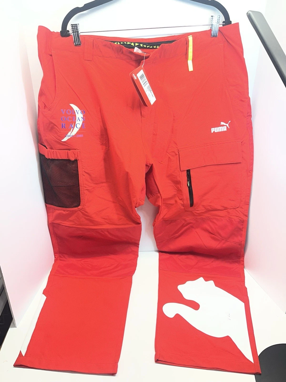 Puma Red Performance Padded Pants Volvo Ocean Race Mens XL Wp,vintage Sailing