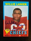 Willie Lanier Autographed  1971 Topps Football ROOKIE Card #114 KC Chiefs HOF