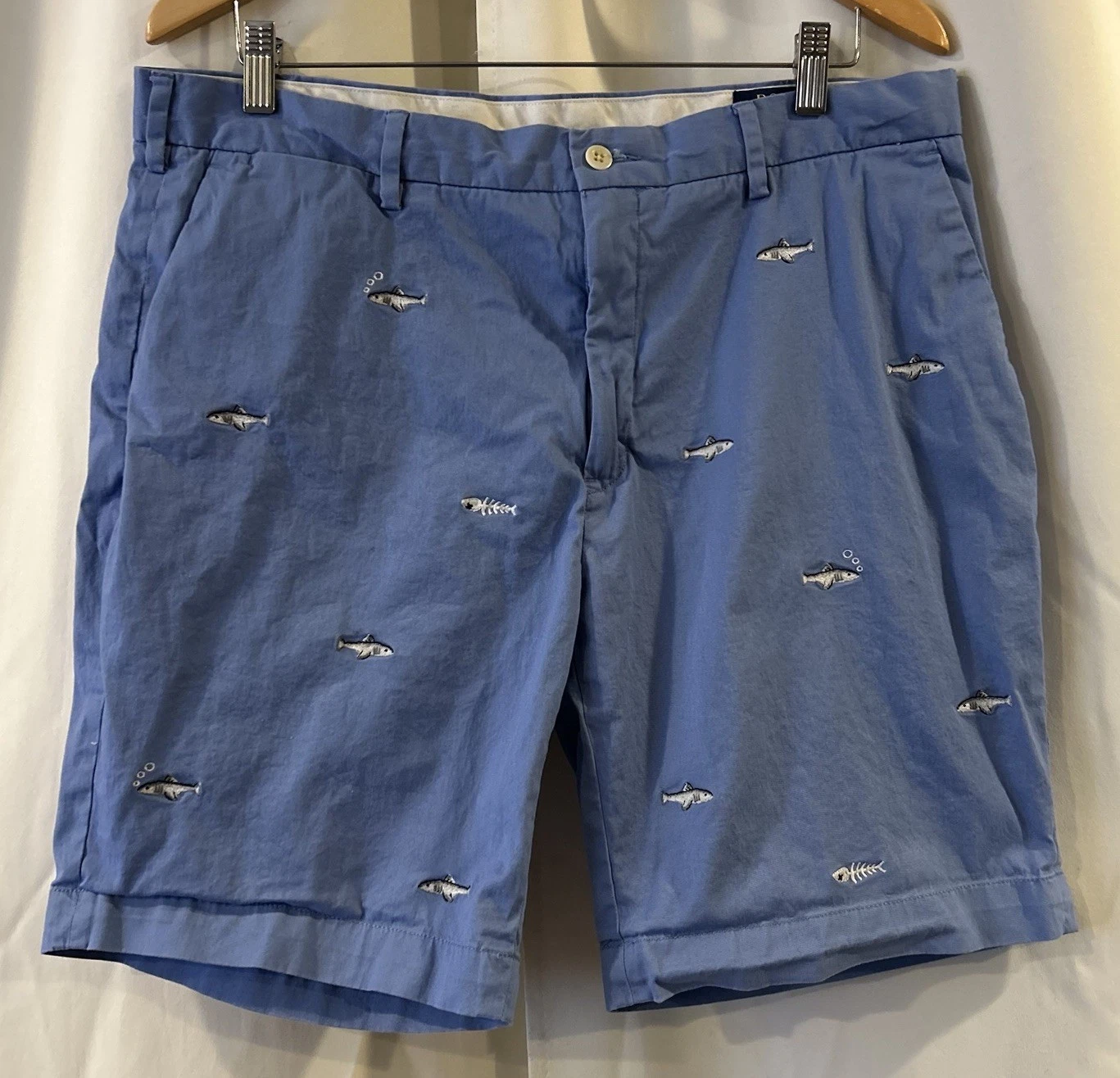 Polo Ralph Lauren Blue Fish Shorts Sz 36