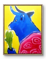 Original Art What? 14x11 Colorful Modern Art Acrylic Painting Canvas