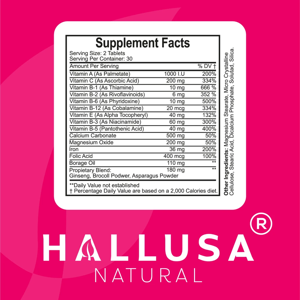 HALLVIGOR Mujer - Aumenta el Deseo en MUJERES - Orgasmos - Estrógenos - 60 Comprimidos Foto 2 de 4