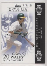 2008 Moments & Milestones 76/150 Nick Swisher (2007 MLB Superstar 100 Walks) 1h5