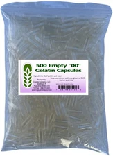 Empty gelatin capsules size 00 bulk 500 count