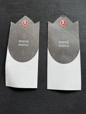 Lot of 2 - Turkish Airlines Breakfast Menu and Drink Menu - First Class 2015